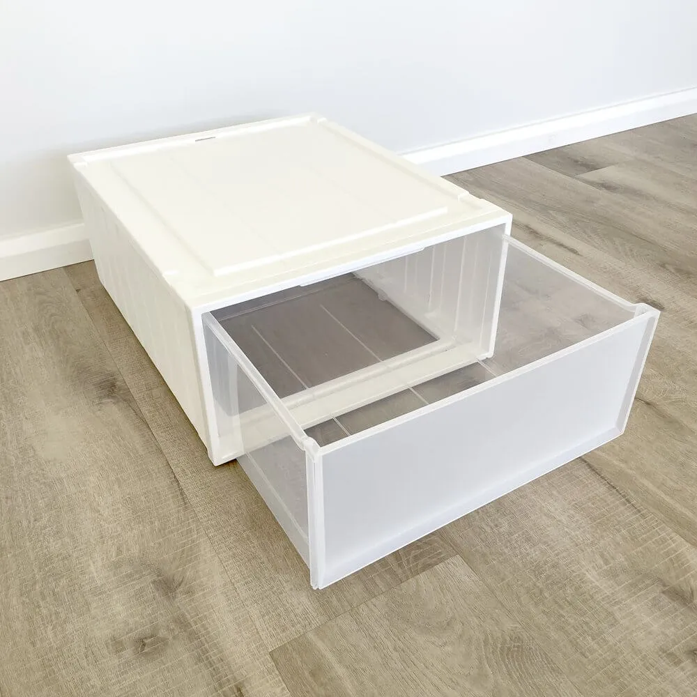 Paula 20L Stackable Storage Drawer White