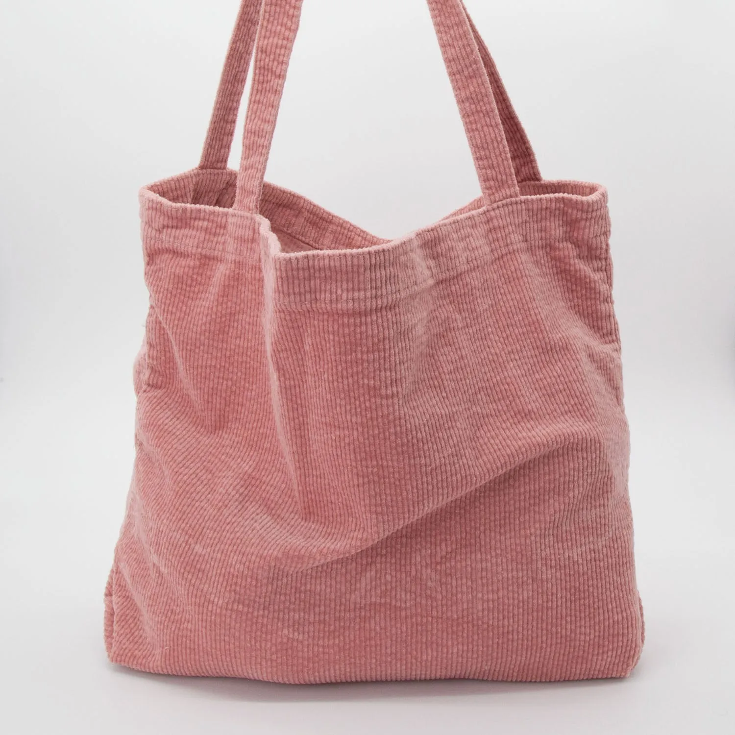 Pink Corduroy Tote Bag