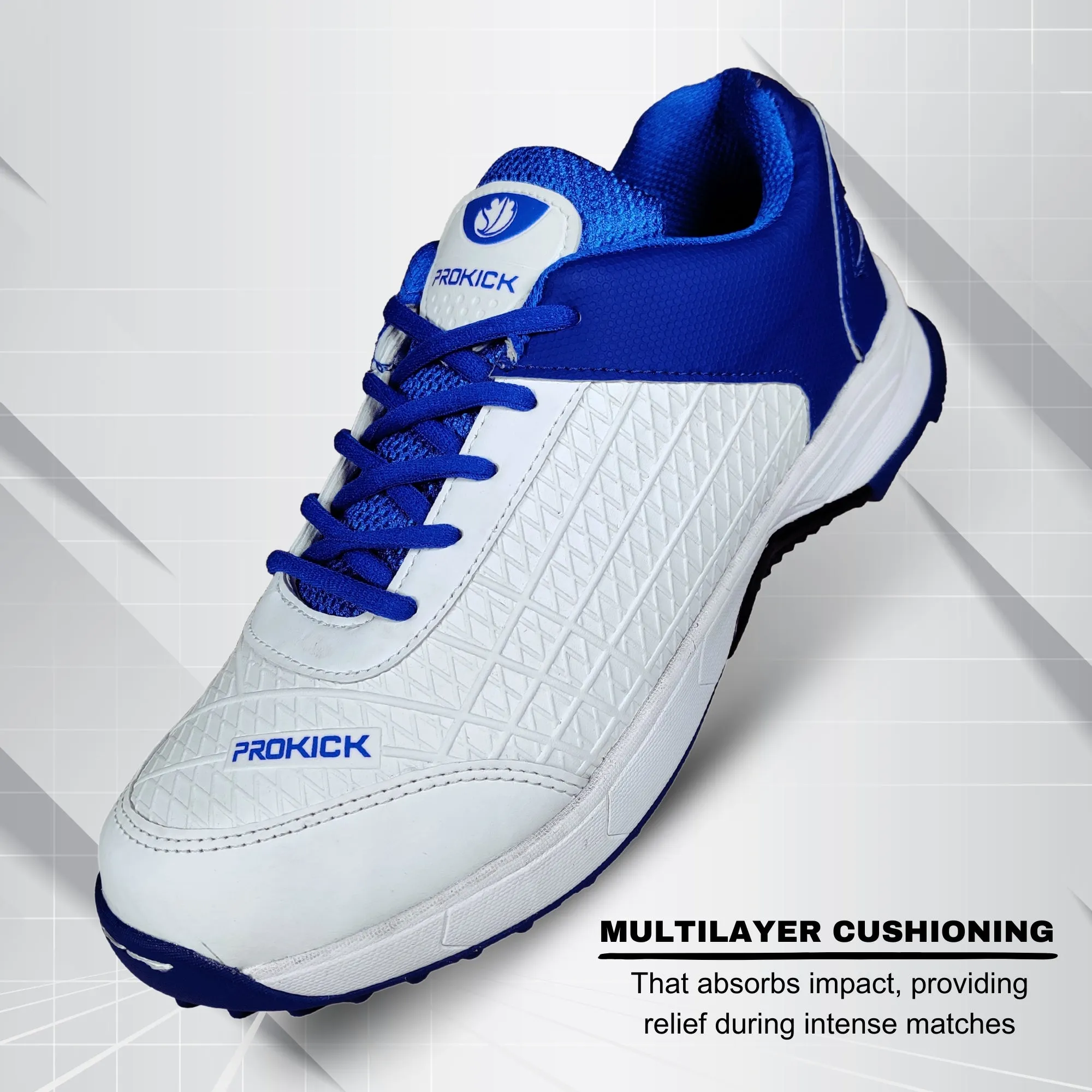 Prokick Strikers Genuine Rubber Spike Cricket Shoes