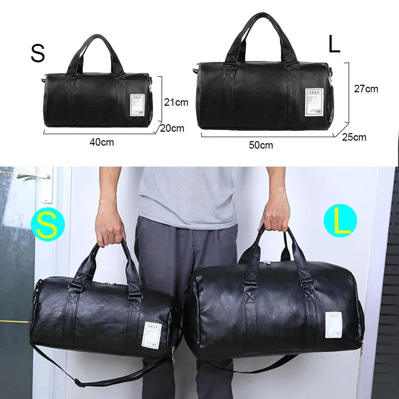 PU LEATHER GYM BAG