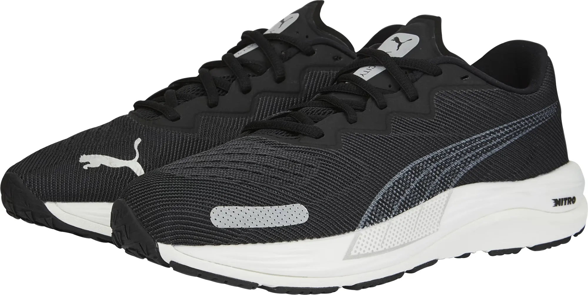 Puma Velocity Nitro 2 WIDE FIT Mens Running Shoes - Black