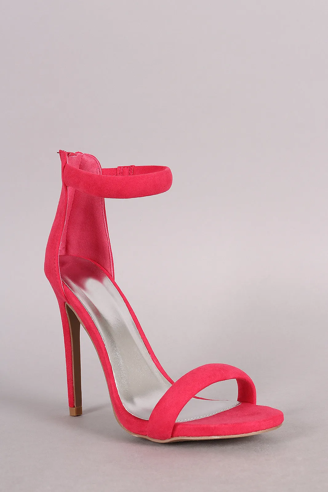 Qupid Classic Ankle Strap Open Toe Heel