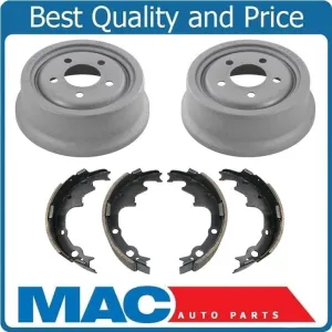 Rear Brake Drums & Brake Shoes 1991-1998 for Jeep Wrangler 3pc Kit