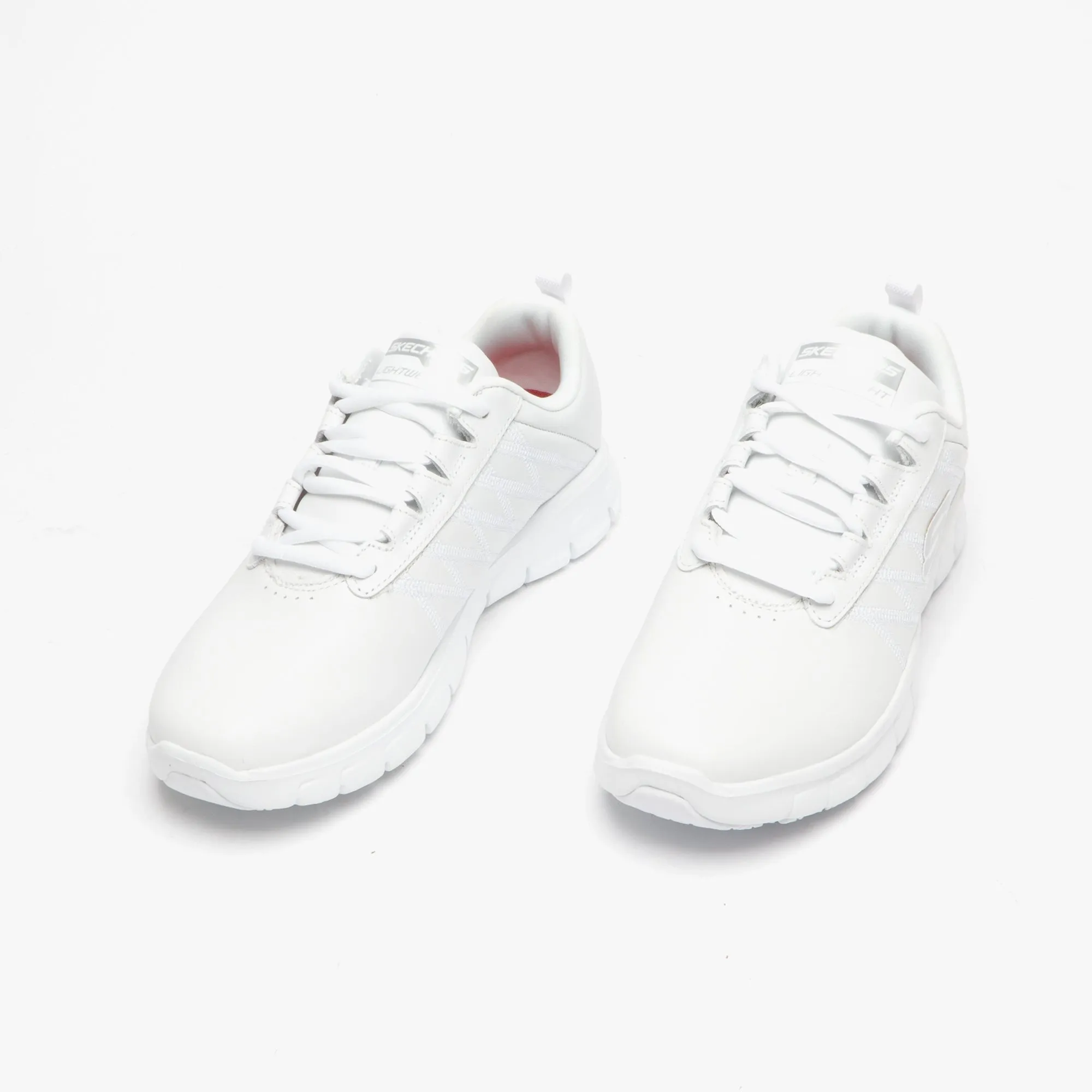 RELAXED FIT: SURE TRACK - ERATH SR Ladies Leather Anti-Slip Shoes White