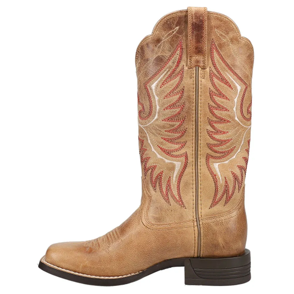 Rockdale Embroidery Square Toe Cowboy Boot