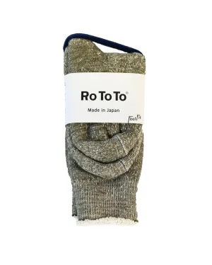 ROTOTO Double Face Crew Socks Army Green