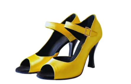 Salsa Dance Shoes Yellow Comfortable Bachata Dancing Shoes