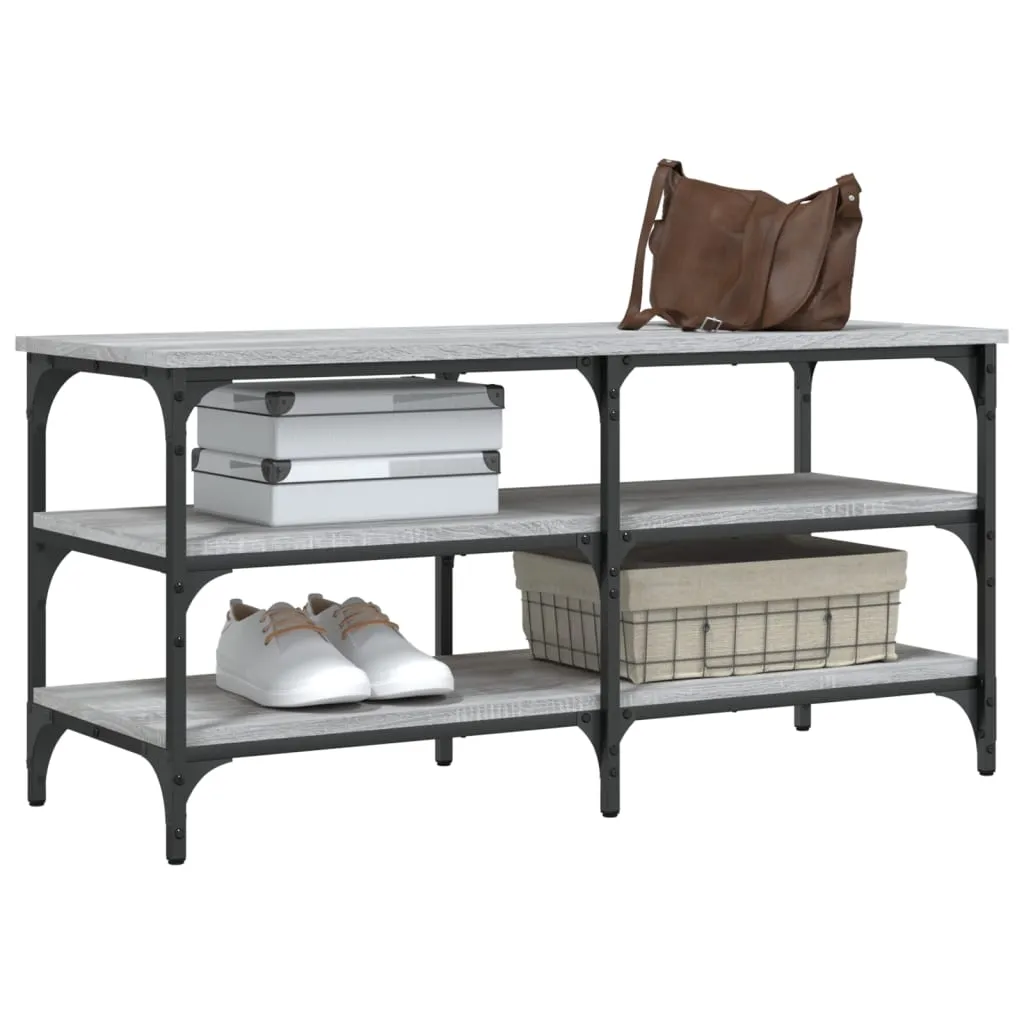 Shoe Bench Grey Sonoma 100x38.5x49 cm Engineered Wood