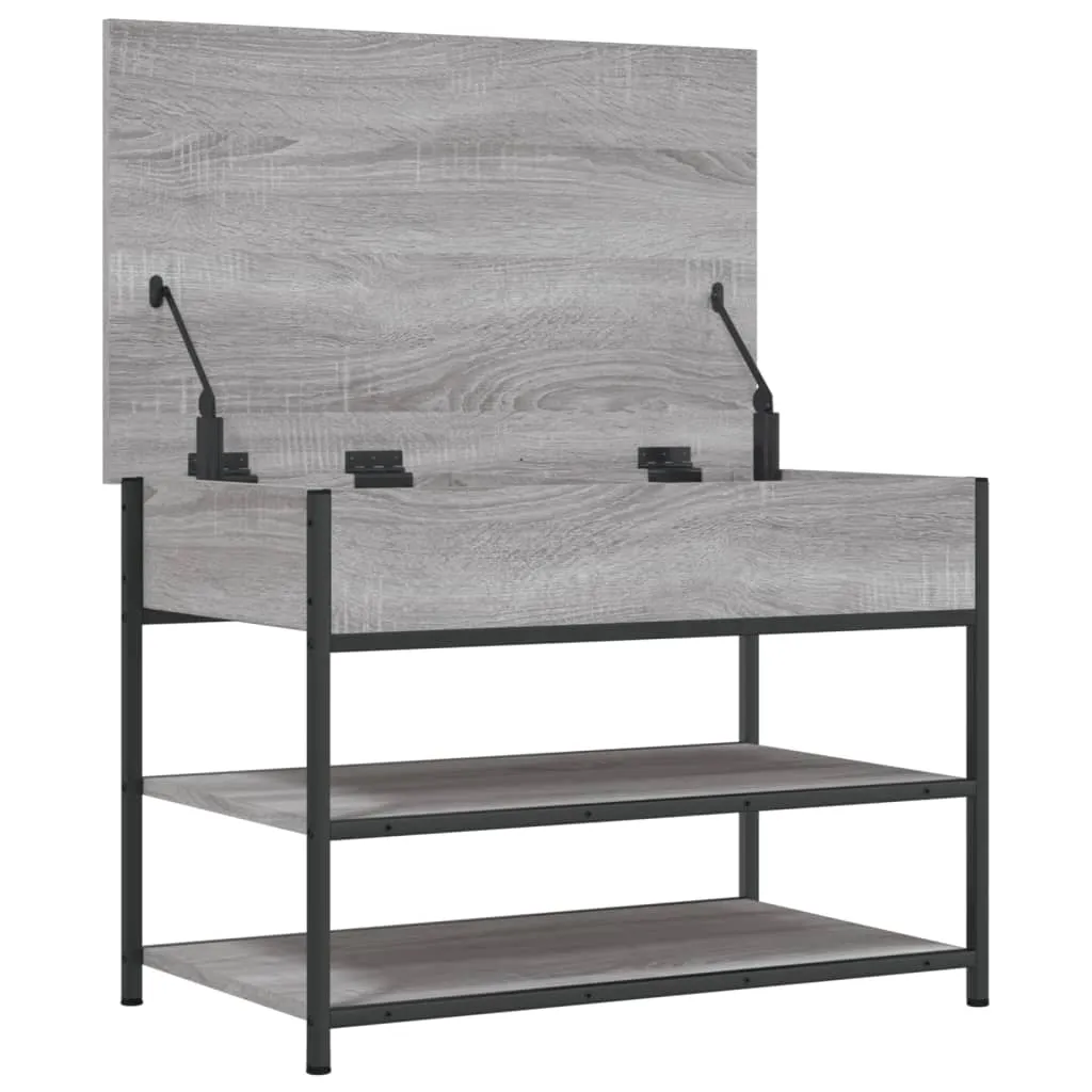 Shoe Bench Grey Sonoma 70x42.5x50 cm Engineered Wood