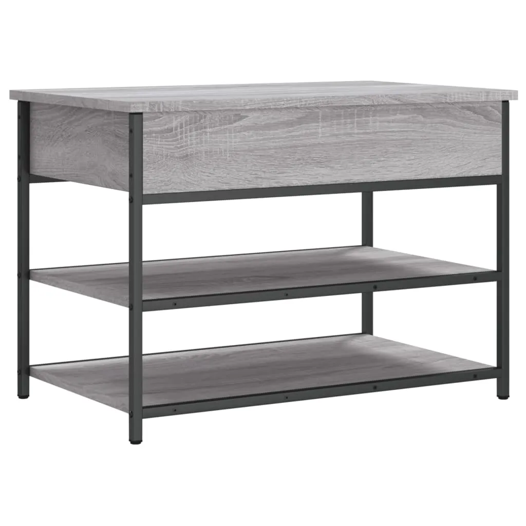 Shoe Bench Grey Sonoma 70x42.5x50 cm Engineered Wood