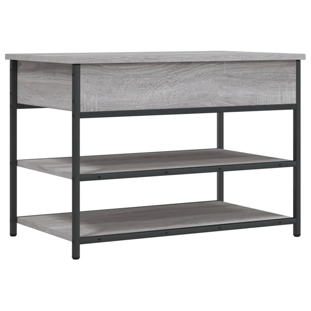 Shoe Bench Grey Sonoma 70x42.5x50 cm Engineered Wood