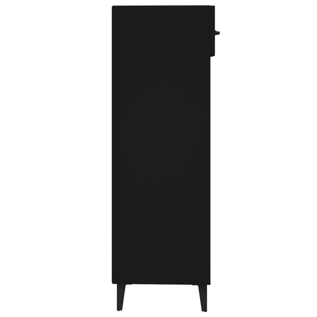 Shoe Cabinet Black 30x35x105 cm Engineered Wood