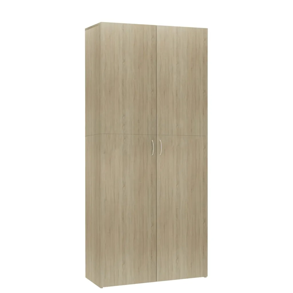 Shoe Cabinet Sonoma Oak 80x35.5x180 cm Engineered Wood