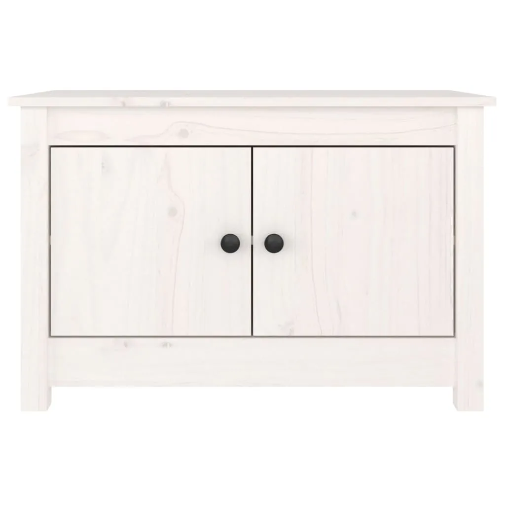 Shoe Cabinet White 70x38x45.5 cm Solid Wood Pine