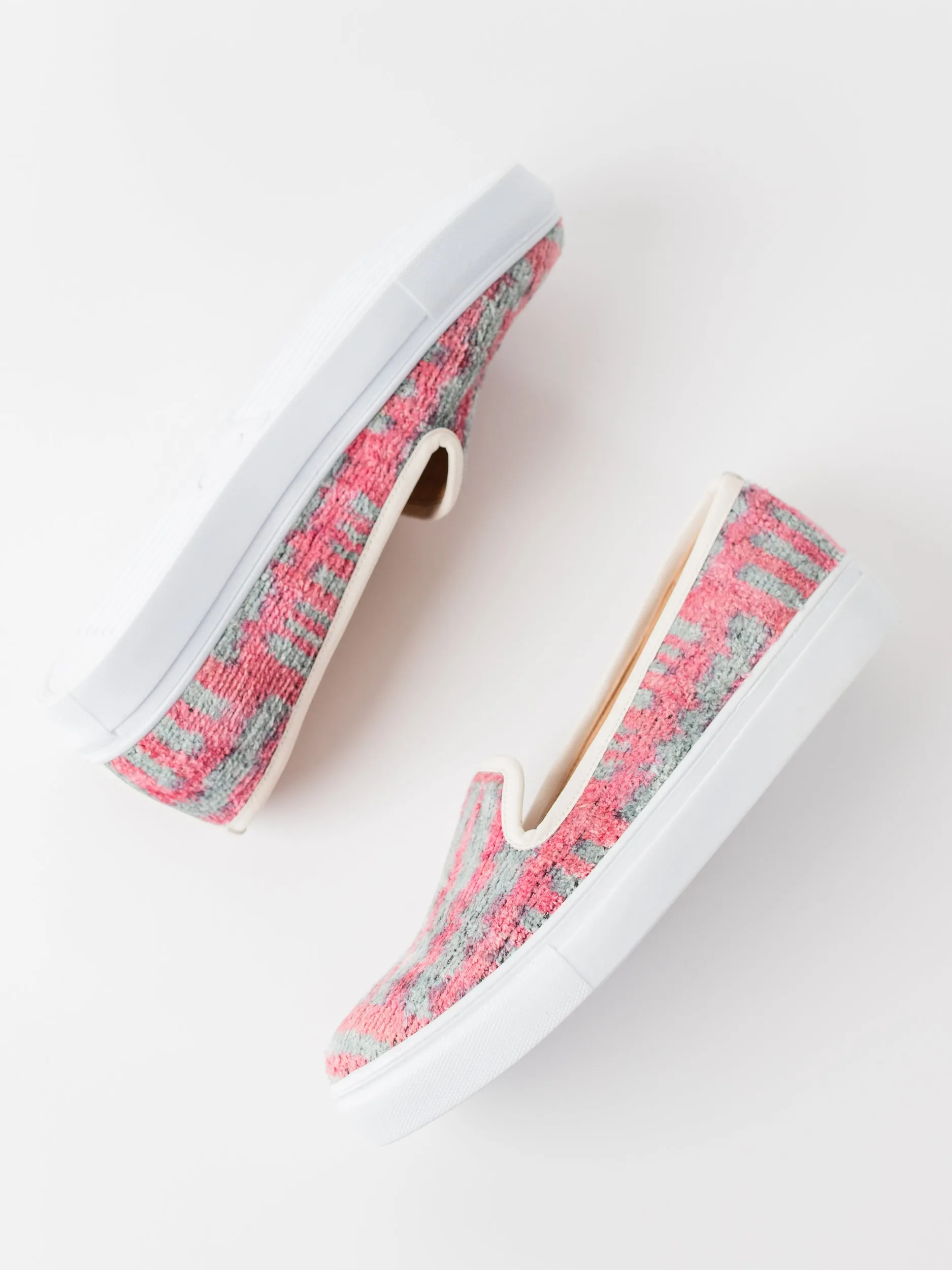 Silk Velvet Blushing Slate Slip-on Sneakers