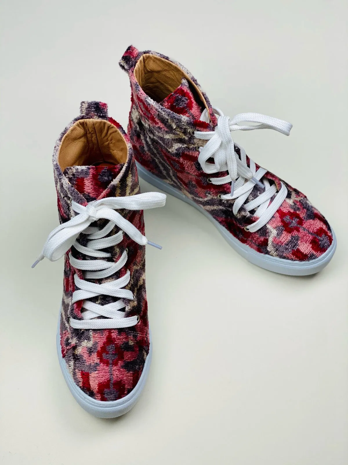 Silk Velvet Floral Burst High Tops