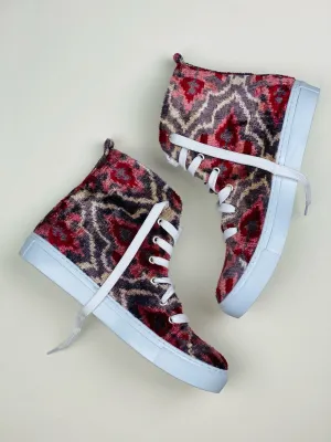 Silk Velvet Floral Burst High Tops