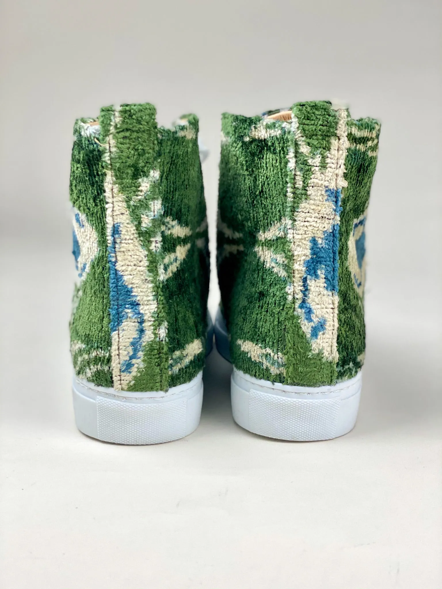 Silk Velvet Peacock High Tops