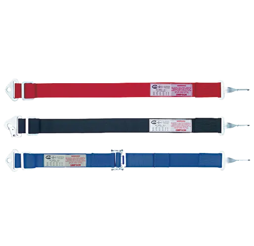 Simpson Adjustable Anti-Submarine Belt - Latch & Link Type - Red