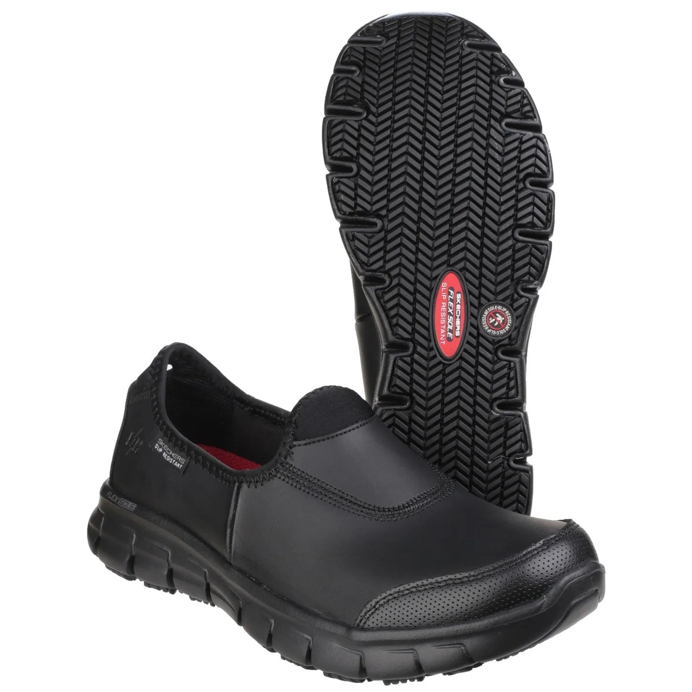 Skechers Workwear Sure Track Slip Resistant Occupational Shoe OB Black