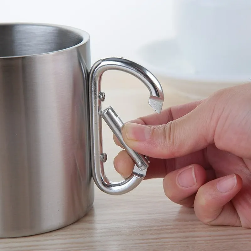 Stainless Steel Cup With Handle | Outdoor Travel Camping Hiking 220/300ml