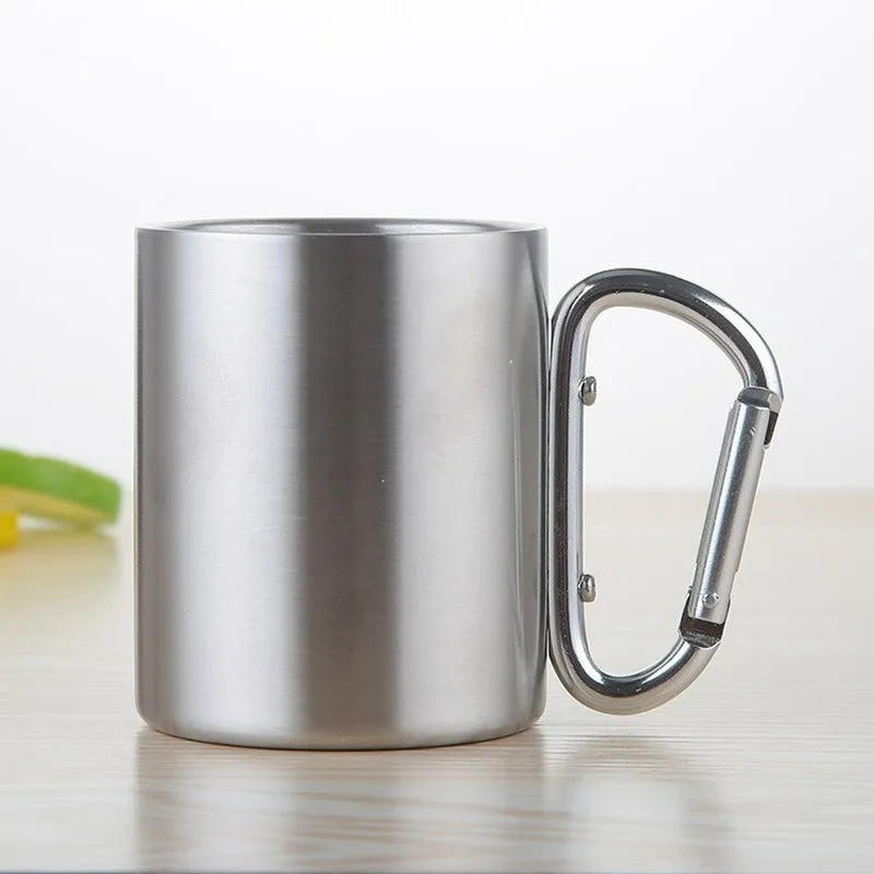 Stainless Steel Cup With Handle | Outdoor Travel Camping Hiking 220/300ml