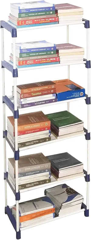 Stronger Multipurpose Metal, Plastic Rack Organizer for Shoe/Clothes/Books - (Need to Be Assemble - DIY) Rust-Proof - Shelve Size CM (L-52/W-30/H-120)(6 Shelf)