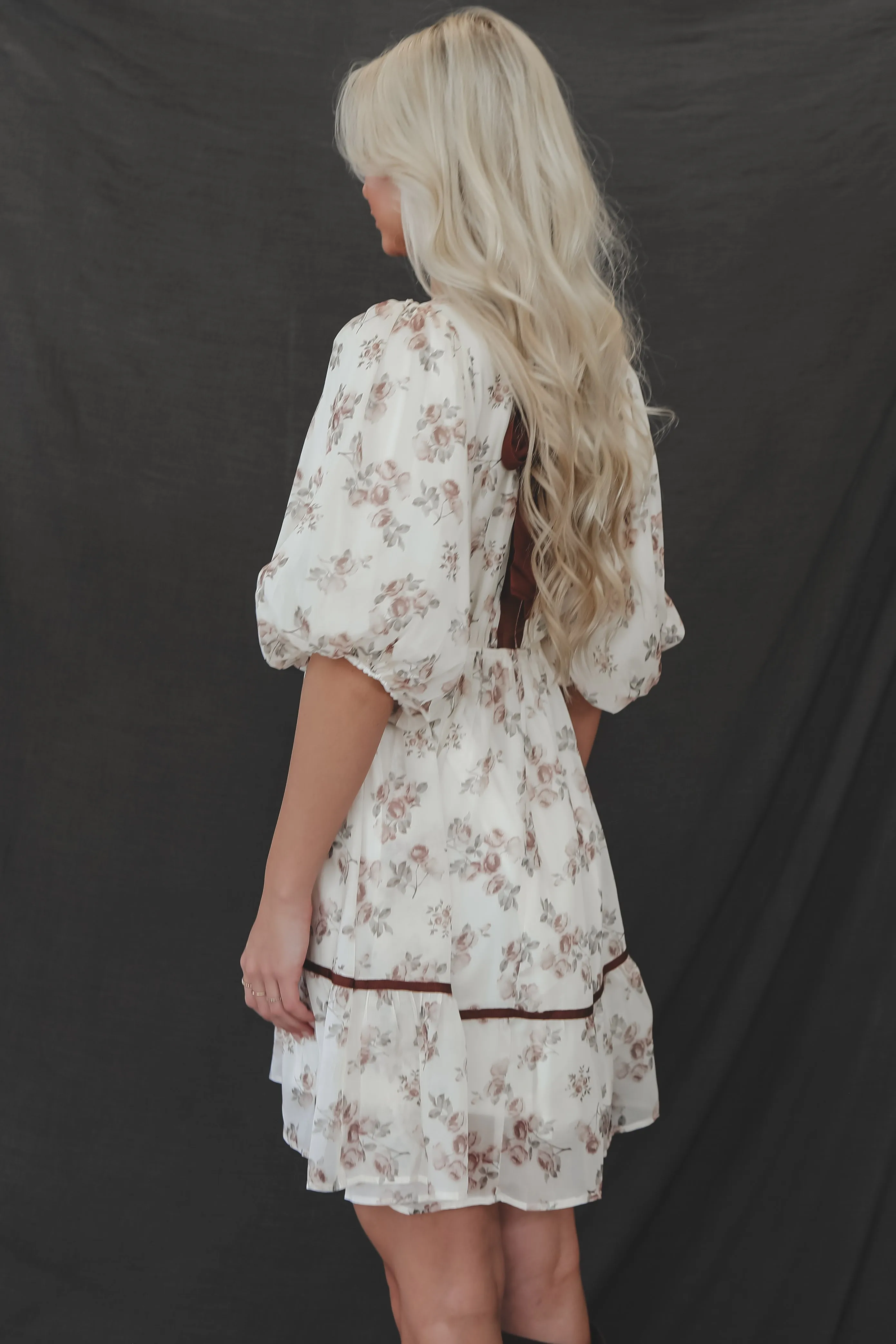 This Little Cutie Cream Floral Dress