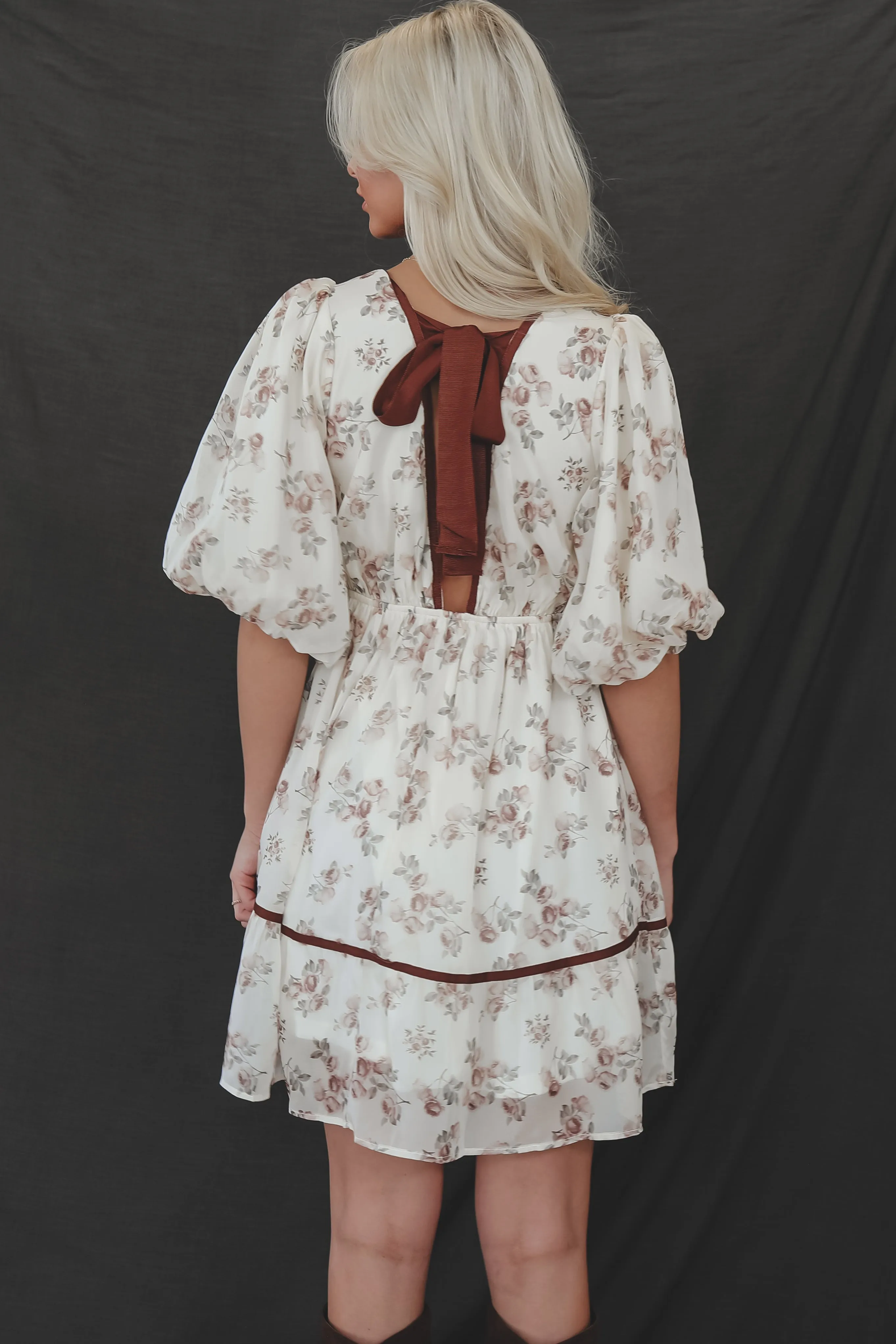 This Little Cutie Cream Floral Dress