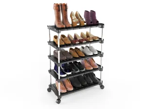 TNT THE NEXT TREND Super Smart Stackable and Durable, Easy to Assemble, Space Saving Wardrobe Organizer Shoe Rack/Book stand (5 Shelf)