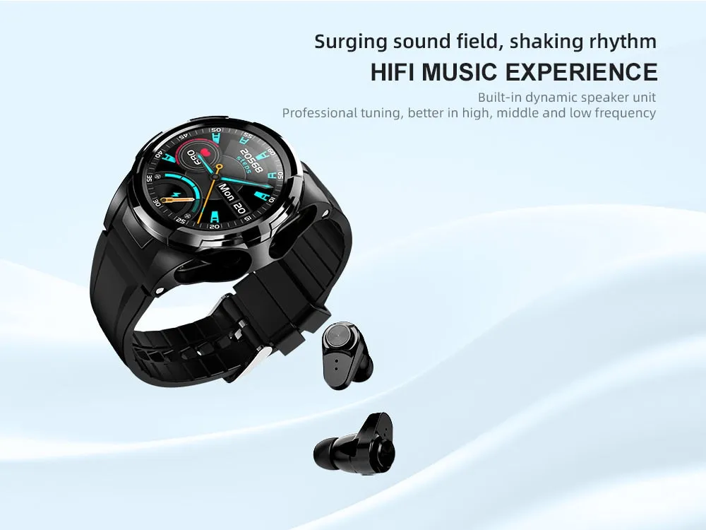 Touch Screen Earphones Sport Smartwatch