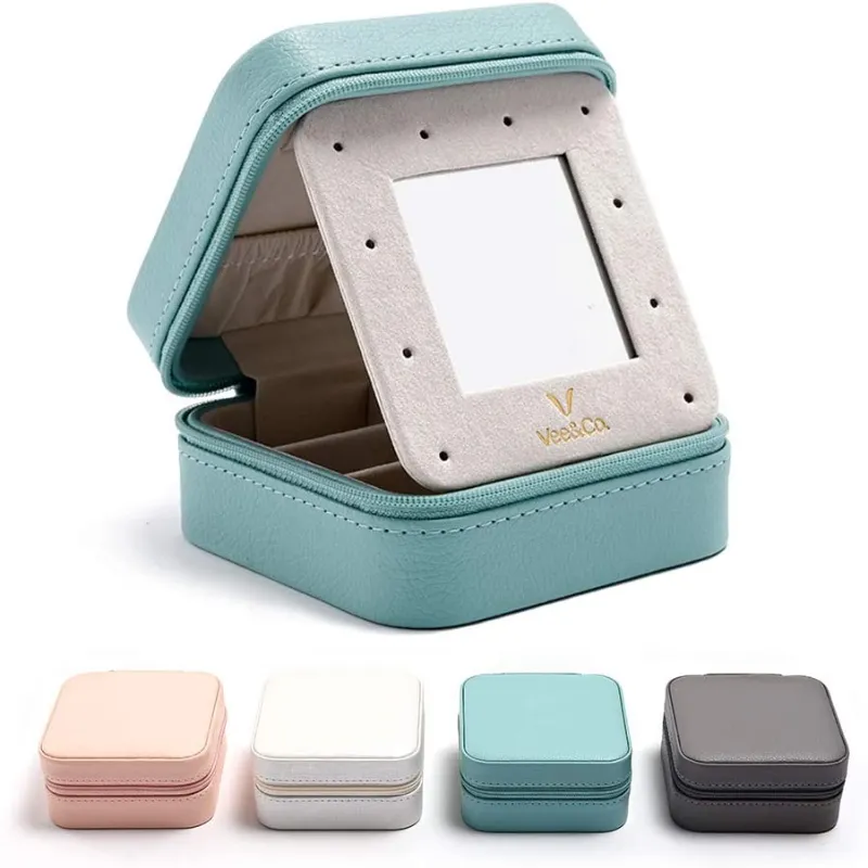 Travel Jewelry Box with Mirror