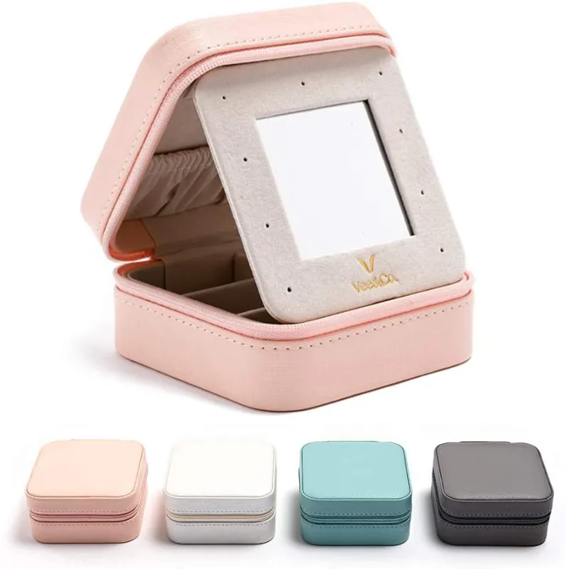 Travel Jewelry Box with Mirror