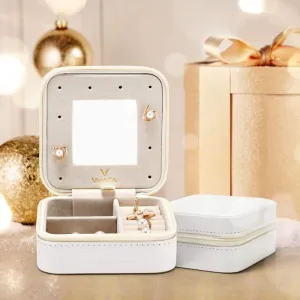 Travel Jewelry Box with Mirror