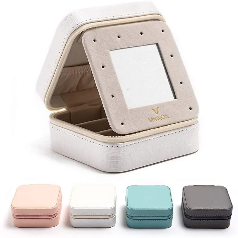 Travel Jewelry Box with Mirror