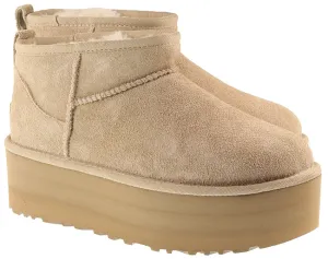 Ugg Boots Womens Classic Ultra Mini Platform Sand