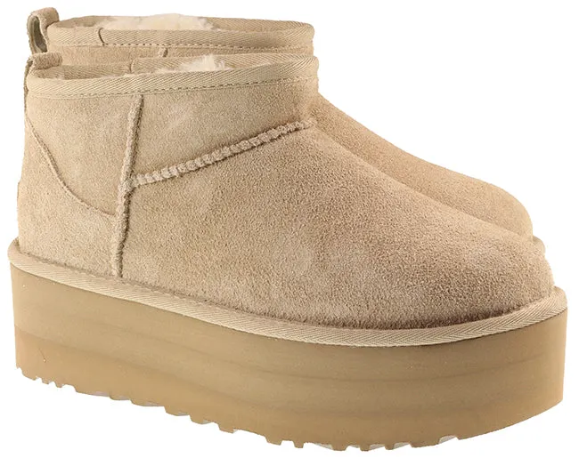 Ugg Boots Womens Classic Ultra Mini Platform Sand