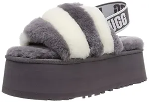 UGG Disco Stripe Slide Womens Sandal BM US ShadeWhiteStripe