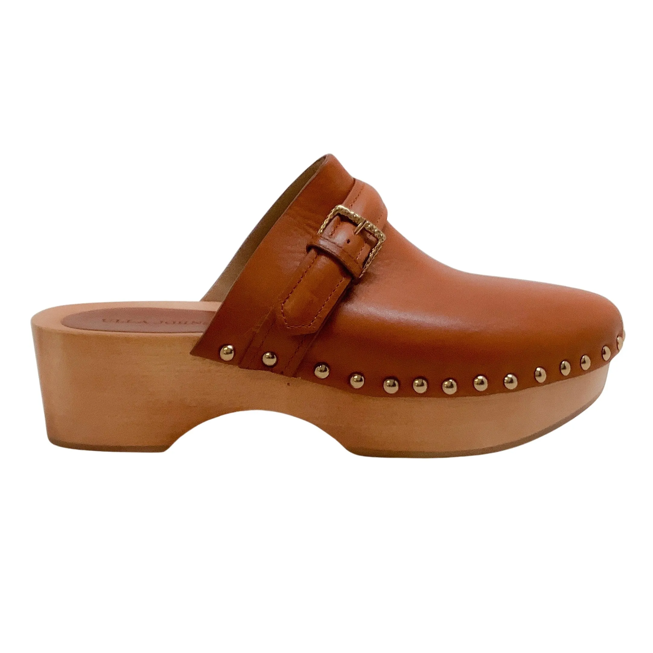 Ulla Johnson Cognac Leather Corsica Clogs