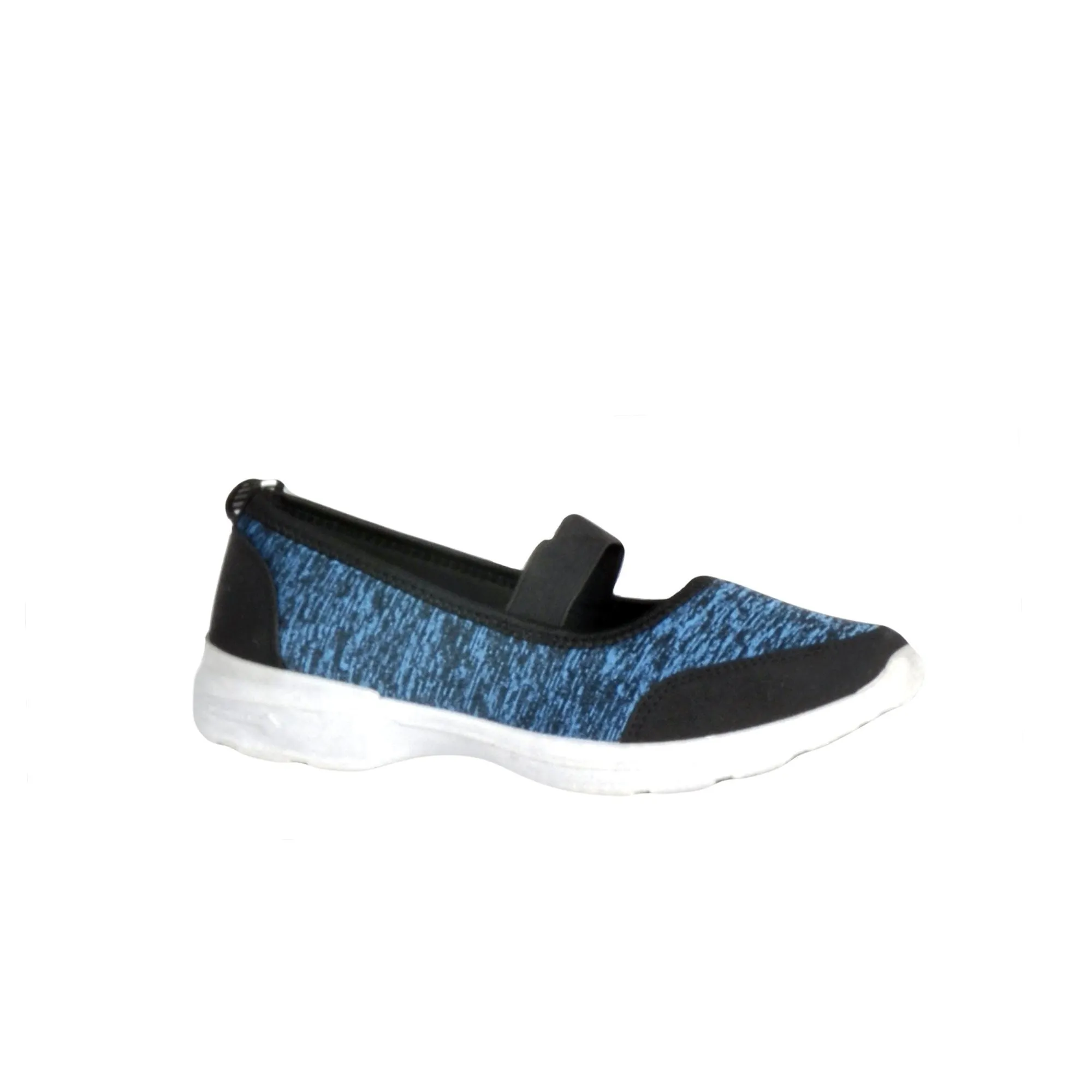 Ultra Comfy Walking Shoes With Strap - Navy Blue