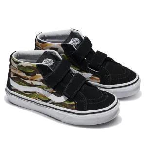 Vans Kids Sk8 Mid Reissue V Painted Camo Green