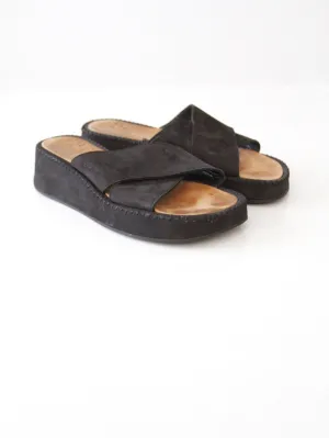 vintage 90s Espace black sandals