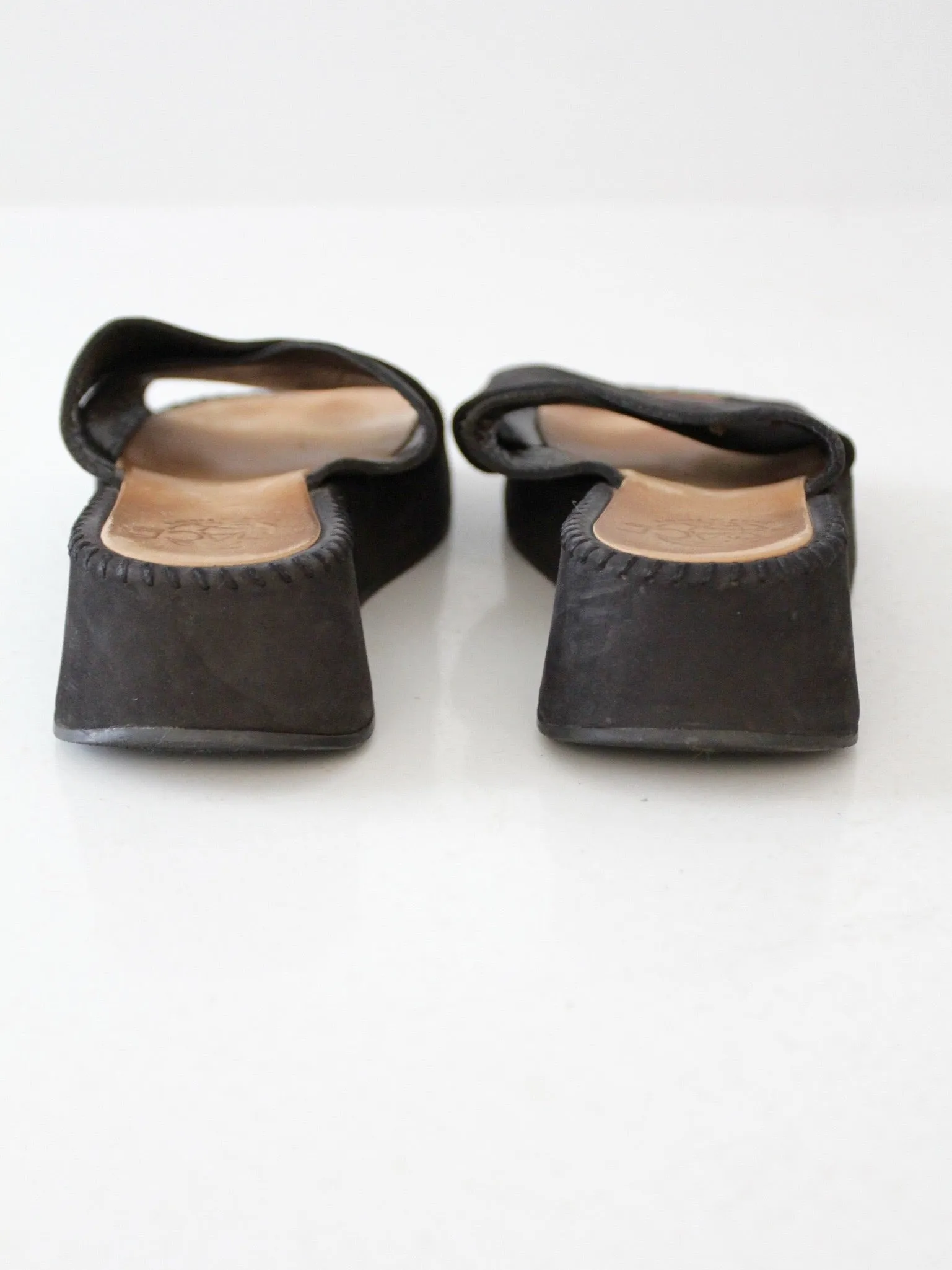 vintage 90s Espace black sandals