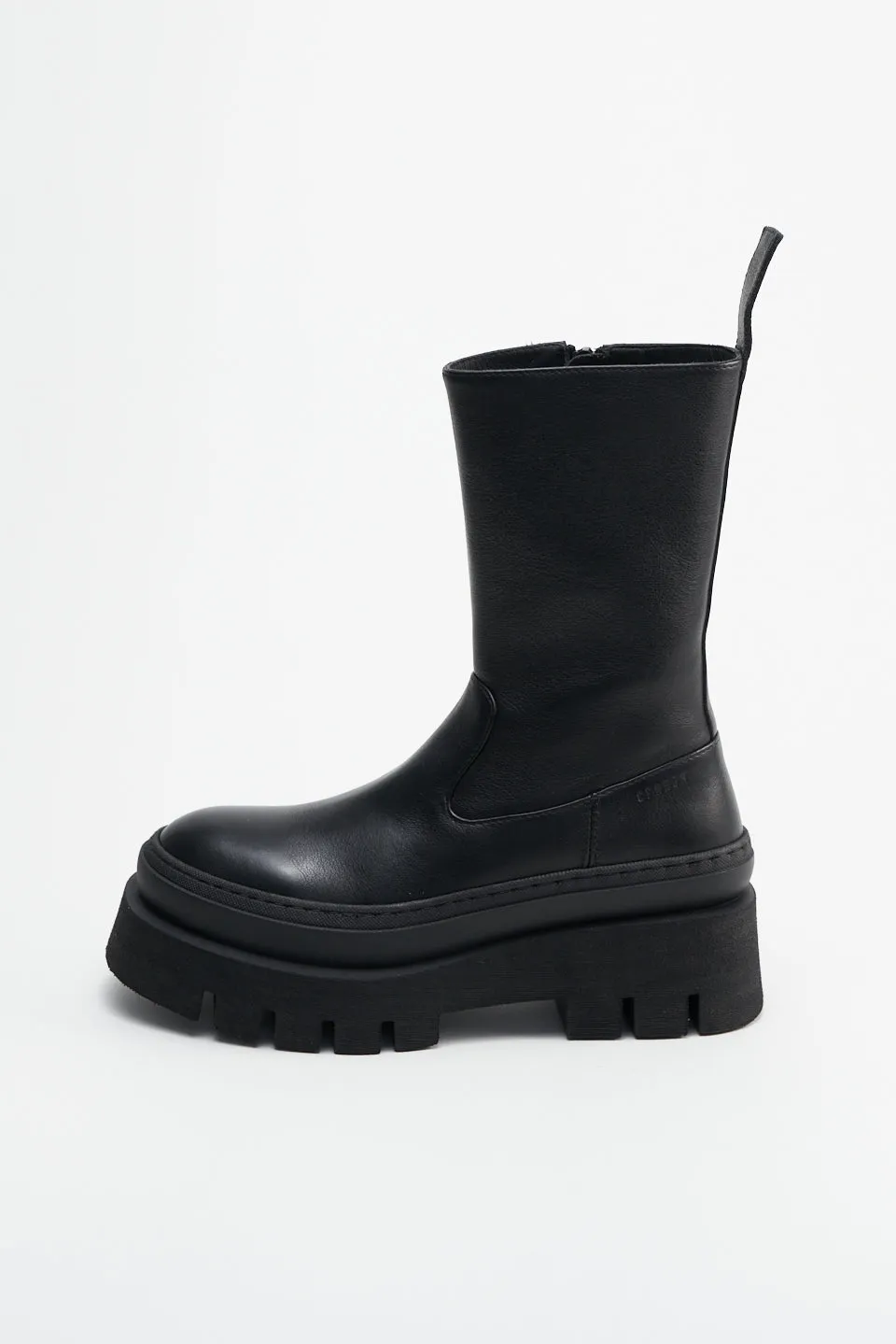 Vitello All Black Leather Boots