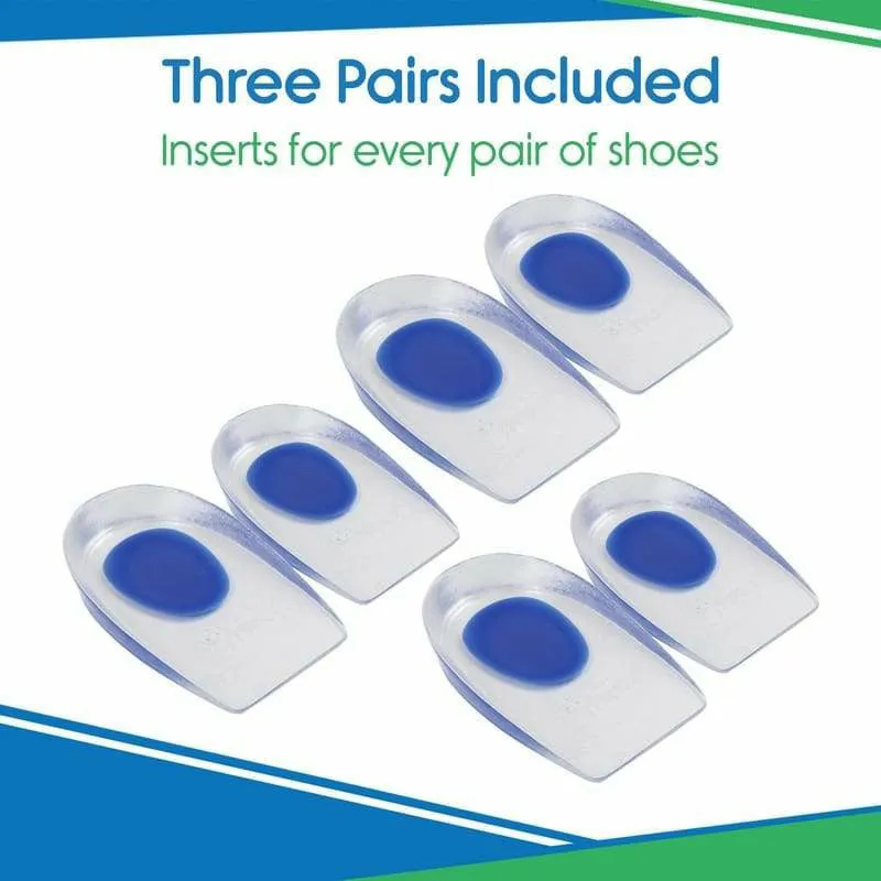 Vive Health Silicone Heel Cups, Pack of 3