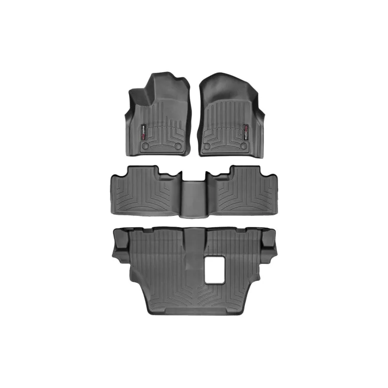 WeatherTech FloorLiners - Front/2nd Row/3rd Row - Black - Dodge Midsize SUV/Jeep Grand Cherokee 2016-18