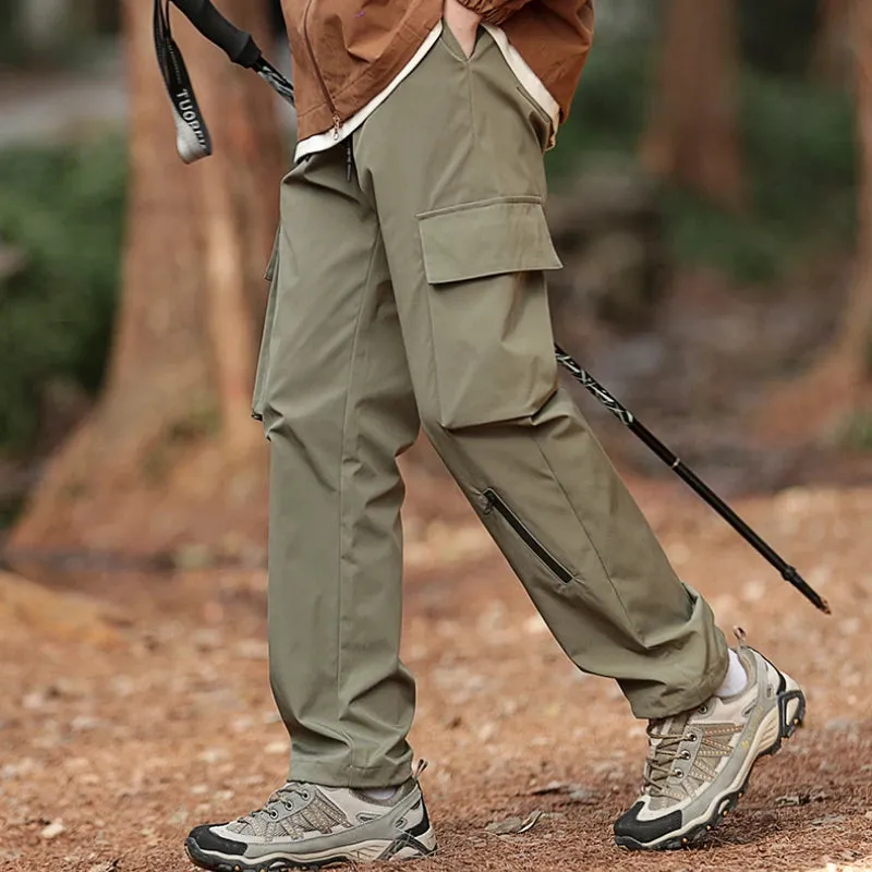 Wiaofellas  -  Men's casual loose daily long pants, outdoor mountaineering pants windproof, waterproof long pants.M-5XL