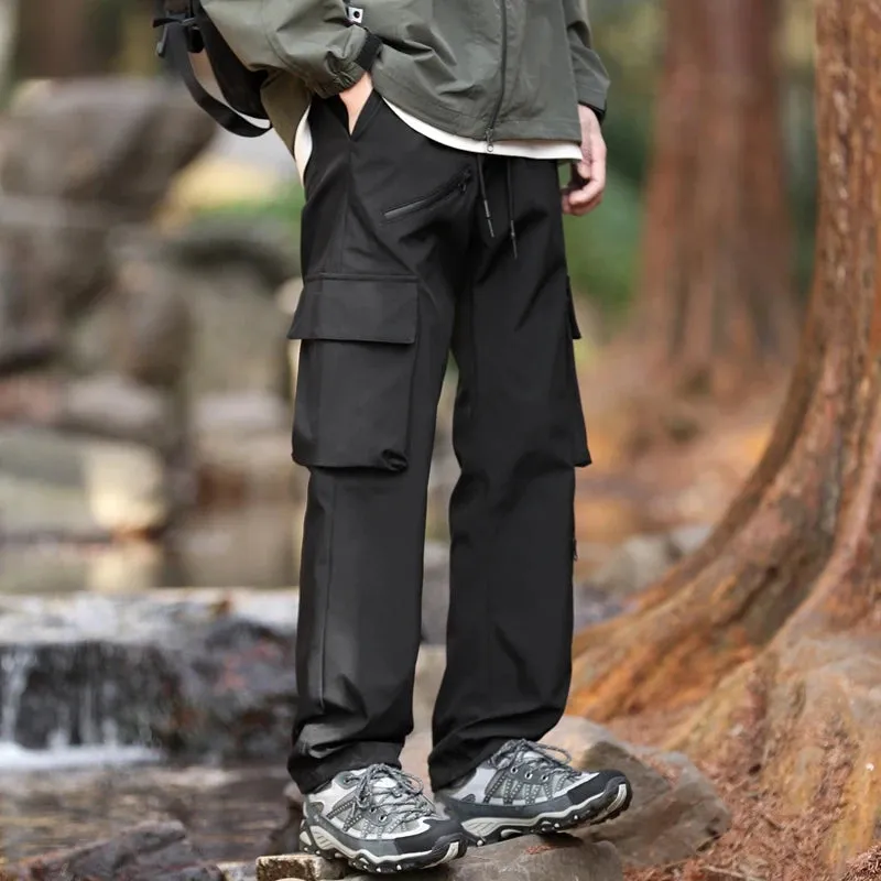 Wiaofellas  -  Men's casual loose daily long pants, outdoor mountaineering pants windproof, waterproof long pants.M-5XL