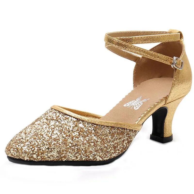 Women's  Sparkling Glitter 3.5cm/5.5cm Heels Modern Dance Shoes Ballroom Dance Shoes