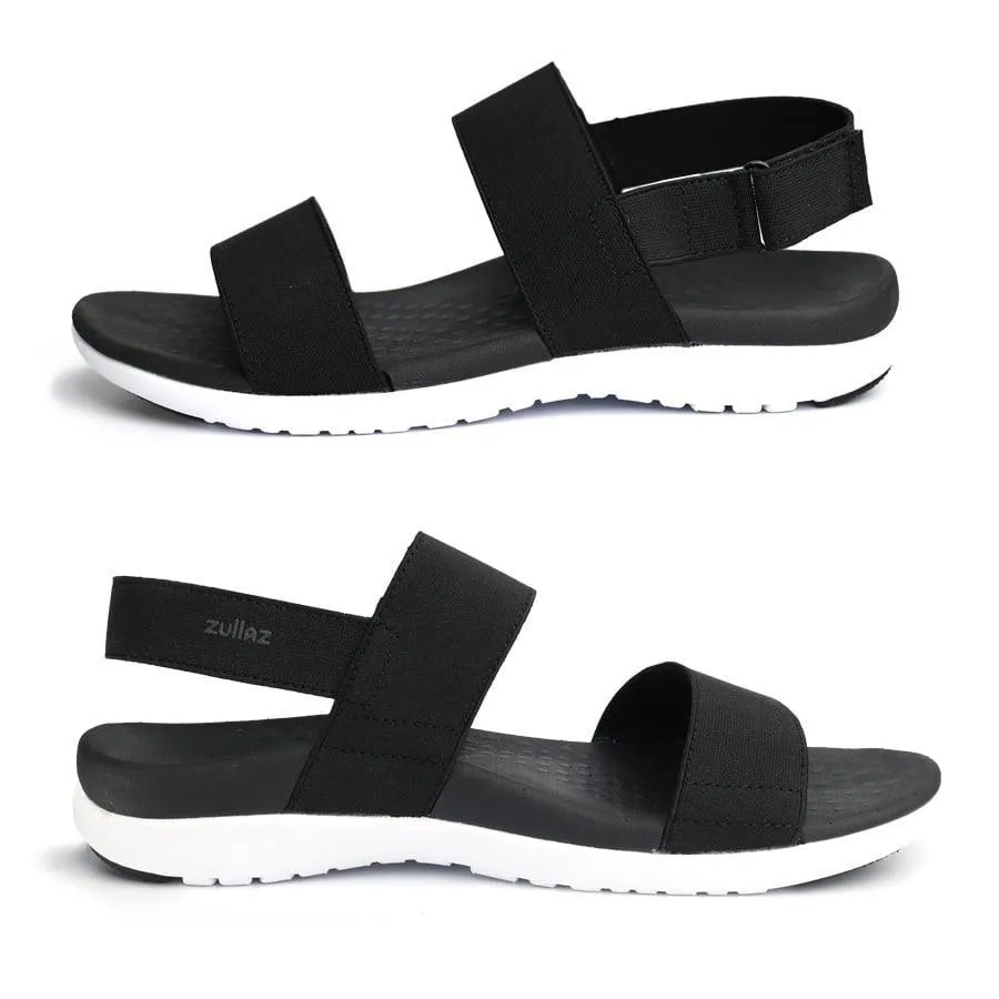 Zullaz ‘Ella’ – Black Orthotic Sandals